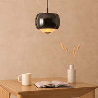 HaloForm – Minimalistische Pendelleuchte mit LED-Licht und elegantem kreisförmigem Design – Schwarz