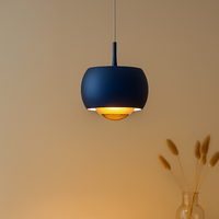 HaloForm – Minimalistische Pendelleuchte mit LED-Licht und elegantem kreisförmigem Design – Blau
