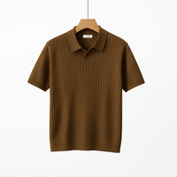 Lucas Strick Poloshirt Herren Kurzarm – Kaffee