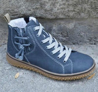 Poithaera | Dick und warme Außenschuhe für Frauen – Azurblau