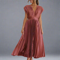 Penelope | Premium Elegantes Midi-Kleid – Roségold