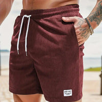 Joshua | Herren Legere strukturierte Shorts – Rotwein