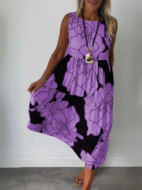 Eunice - Blumenmusterkleid – Lila