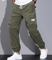 Anthony | Lässiger Trend Cordino Cordhose – Grün