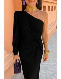 Alaysia  | Elegantes schwarzes Sommerkleid – SCHWARZ (Beinahe ausverkauft)