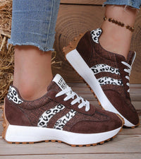 Vivianne™ - Orthopädische Komfort-Plattform-Wanderstiefel – Braun Leopard