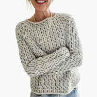 Damen Pullover mit Rundhalsausschnitt – Grau