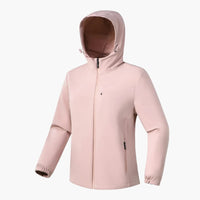 Damen Softshelljacke mit Kapuze und Reißverschluss – Rosa