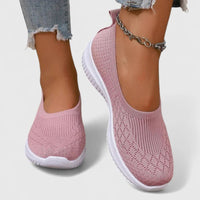 Damen Ballerinas Schwarz mit Orthopädischer Fußbettunterstützung – Bequeme Slip-On Ballerina Schuhe für Sommerkomfort – Rosa