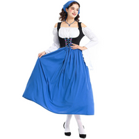 Damen Besticktes Traditionelles Dirndl Kleid | Midi – Blau