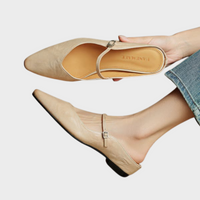 Damen Pantoletten im Slip-On-Stil – Beige