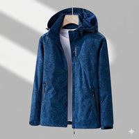 Damen Winterjacke Wasserdicht Gefüttert Outdoorjacke mit Verstellbarer Kapuze – Blau Stil 1