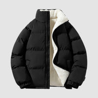 Damenjacke Winterjacke Kapuzen-Pufferjacke Tailliert Warm für Kaltes Wetter – Schwarz