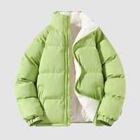 Damenjacke Winterjacke Kapuzen-Pufferjacke Tailliert Warm für Kaltes Wetter – Grün