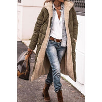 Leyveria | Fleece & Lässiger Kapuzenmantel – Blau – Oliv