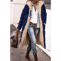 Leyveria | Fleece & Lässiger Kapuzenmantel – Blau – Marine