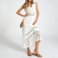 Crissy - Elegantes Boho-Kleid – Weiß