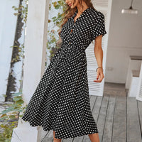 Yara - Damen-Weites Sommerkleid – Schwarz