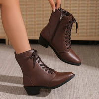Shidara | Over-the-Knee & Ankle Boots für Damen, Plüsch Shearling gefüttert Fashion Boots – Dunkelbraun