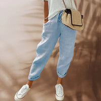 Frankie | Damen Leinenhosen – Blau