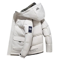 Renji | Herrenjacke mit fester Kapuze, dick und warm – Khaki
