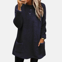 Dinna™ -  Mittellanges Shirt Pullover – Marine