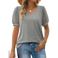 Garance - Top mit V-Ausschnitt – Grau