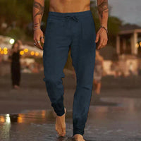 Schmale Herren Freizeithose Slim Fit – Dunkelblau