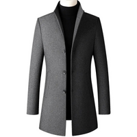 Herren Wintermantel Zweifarbig - Eleganter Komfort für kalte Tage – Anthrazit
