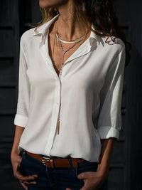 Elara | Elegante Bluse für Festlichkeiten – Weiß