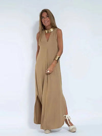 Olivia - Casual Elegant Kleid – Kaffee