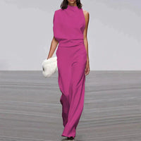 Grace - Sommerlicher Jumpsuit Mühelose Eleganz für warme Tage – Rosa Rot