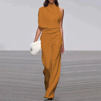 Grace - Sommerlicher Jumpsuit Mühelose Eleganz für warme Tage – Gelb Orange