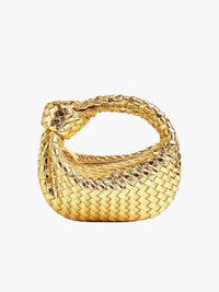 Elegante Damenhandtasche aus praktischem veganem Leder – Gold