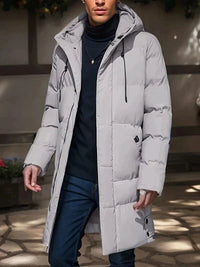 Eleganter Herrenparka – warm und stilvoll für Wintertage – feine Wattierung – Grau
