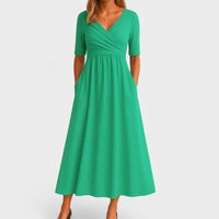 Elegantes Midi Kleid für Frauen – Zeitloser Stil für jeden Anlass – Grün