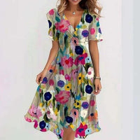 Elegantes Sommerkleid für Damen – Leicht und Vielseitig für warme Tage – Blumenmuster