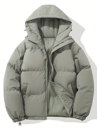Anna | Gefütterte Winterjacke mit Kapuze – Hellgrau