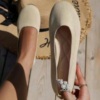 Ergonomische Ballerina-Schuhe für Damen – Eleganz und Komfort vereint – Beige