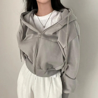 Porscha Übergröße Hoodie – Grau