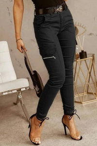 Moderne Cargo Damen Hose – Schwarz