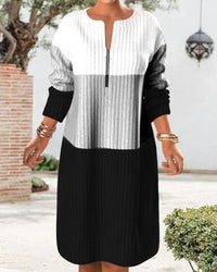 Elegantes Damen Cocktailkleid mit Rundhalsausschnitt – Schwarz