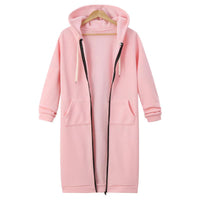 Klassische Lange Damen Strickjacke - Weich & Warm – Rosa