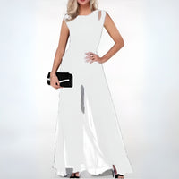 Elegantes Damen Kleid mit Taillengürtel – Weiß