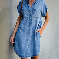 Daphné - Denim Kleid – Hellblau