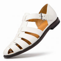 Emil | Premium Herren-Sandalen im Gladiator-Stil – Weiß