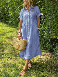 Gestreiftes Langarmhemd für Damen – Elegantes und Luftiges Design – Blau
