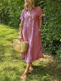 Gestreiftes Langarmhemd für Damen – Elegantes und Luftiges Design – Rot
