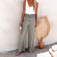 Stella - Hohe lockere Hose – Grau