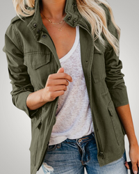 Tanja | Damen Casual Herbst Übergangsjacke – Grün